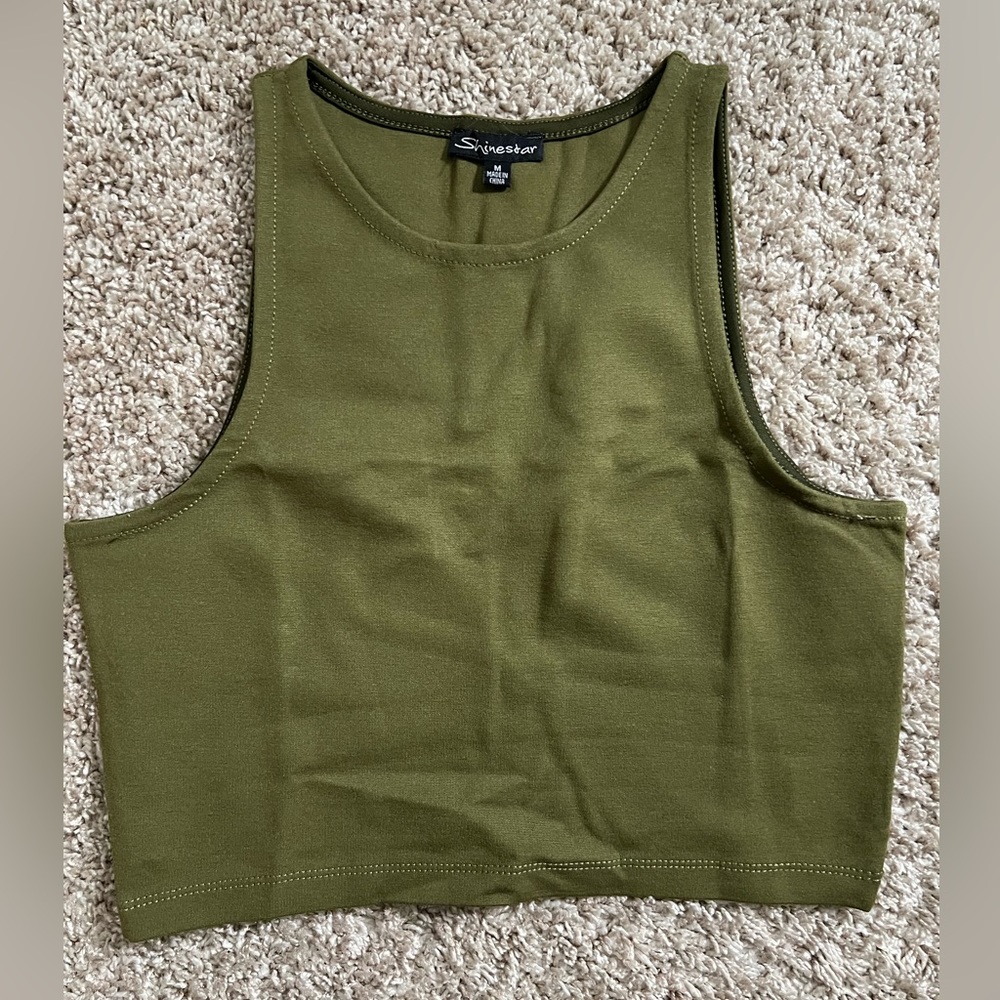 Olive crop top